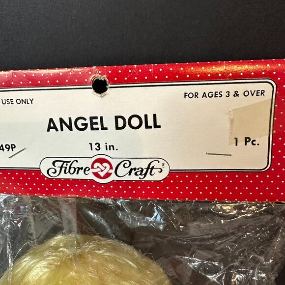 Fibre Craft Angel Doll 13" – Vintage Blonde, Sleepy Eyes #3049P-01 New Old Stock - Picture 8 of 8
